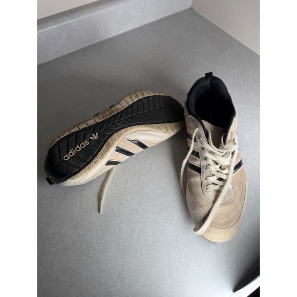 Adidas Goodyear Casual Sneakers Men Beige Black Low Top Lace Up Athletic Shoes - Picture 8 of 8